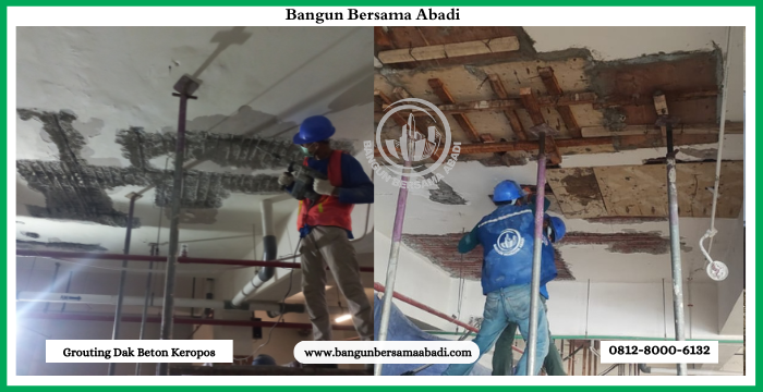 Grouting Dak Beton Keropos